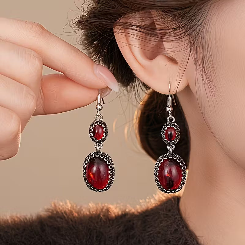 Vintage oval earrings
