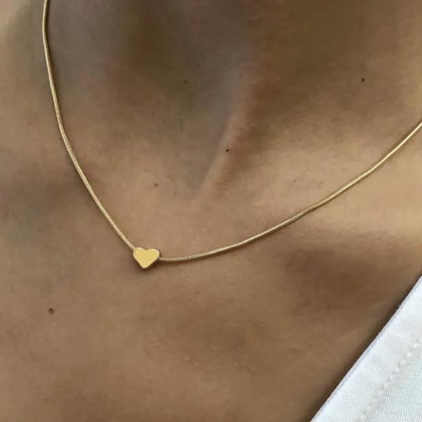 Mini Gold-Tone Heart Necklace