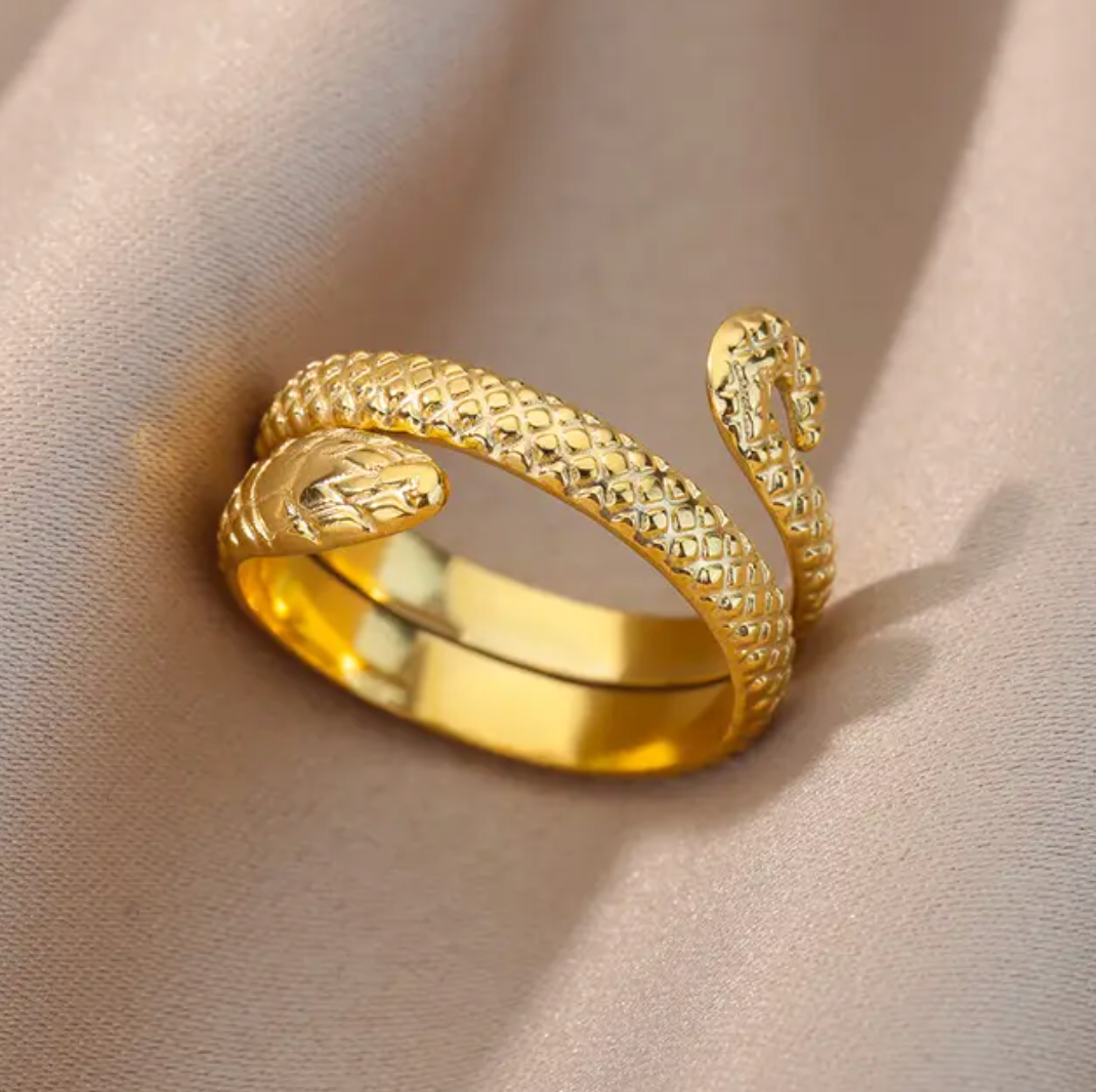 Gold-Plated Serpent Ring
