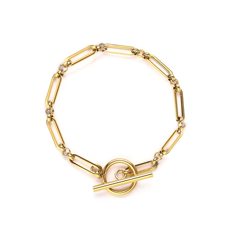 Link T-Bar Bracelet | Gold-Tone