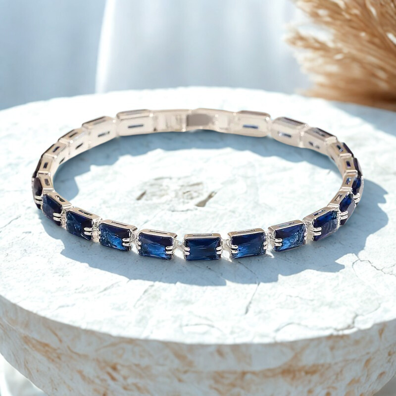 Mireda Thalindra Bracelet | White Gold-Tone