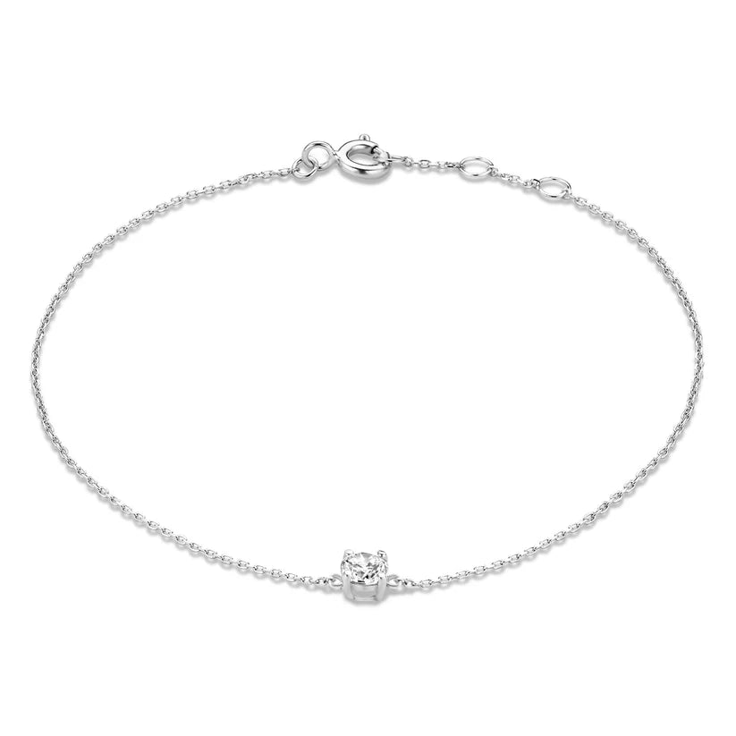 Cléa Stein Bracelet | White Gold-Tone