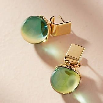 Vintage Green Crystals Earrings