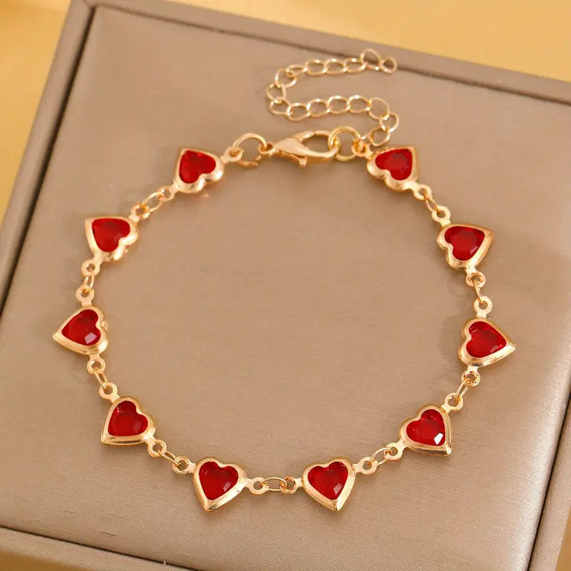 Ophelyra Garnetelle Bracelet | Gold-Tone