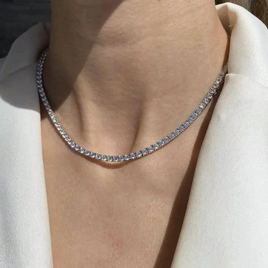 Tennis chain necklace