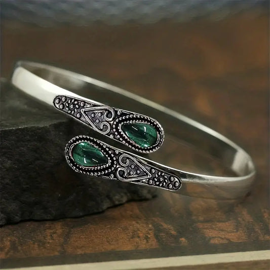 Emerald Devereux Bracelet | White Gold-Tone