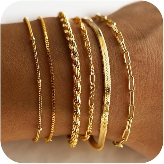 Isabella Vernetta Bracelet Set | Gold-Tone