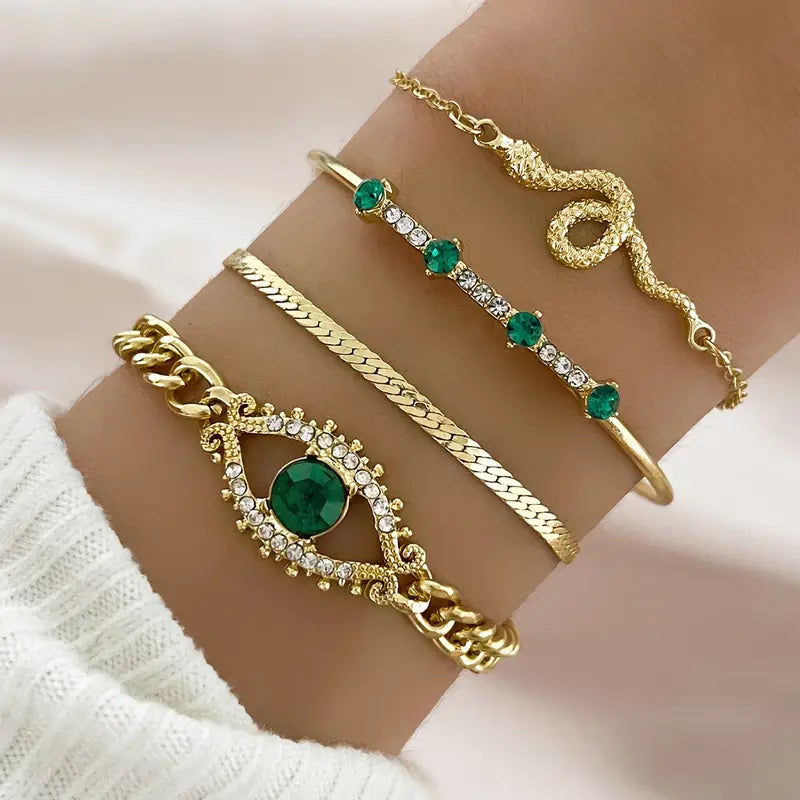 Serpina Veyra Bracelet Set | Gold-Tone