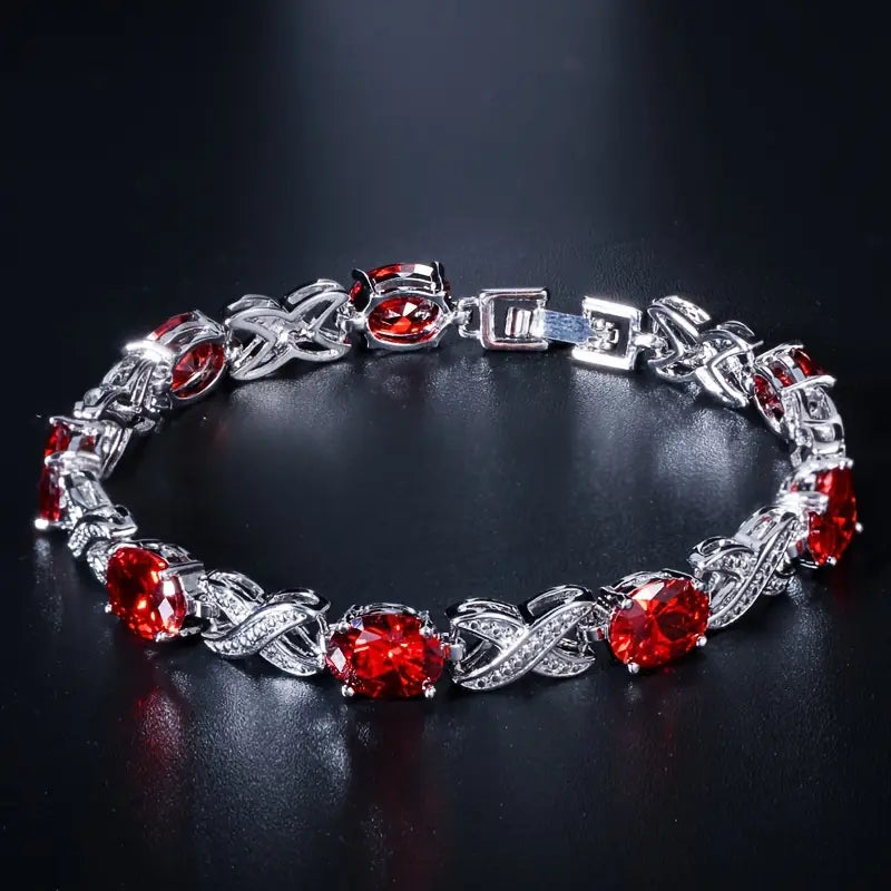 Alendra Flameaux Bracelet | White Gold-Tone