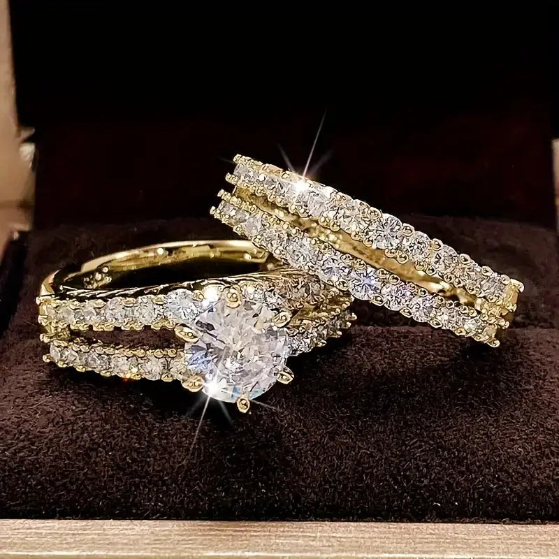 Eternal Radiance Ring Set | Gold-Tone