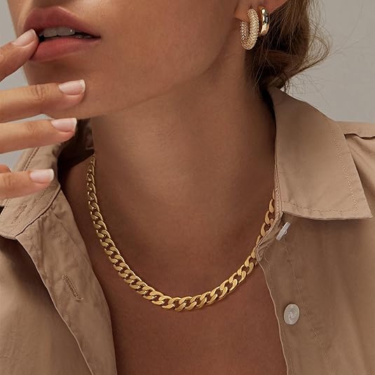 Thick Cuban Link Necklace | Golden