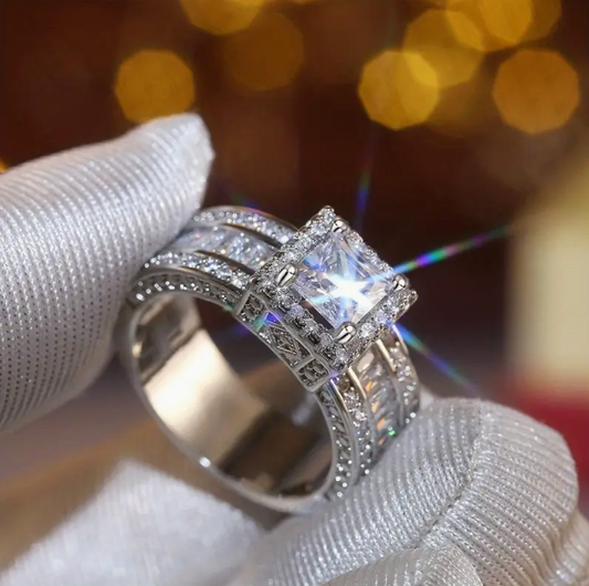Dimanten Halo Zirconias Ring