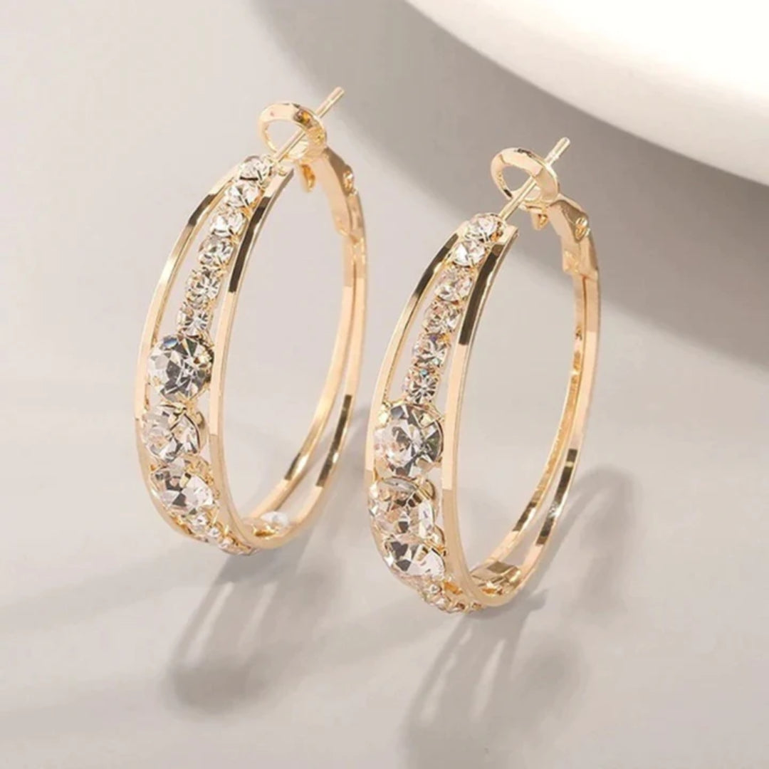 Elegant Bright Hoop Earrings