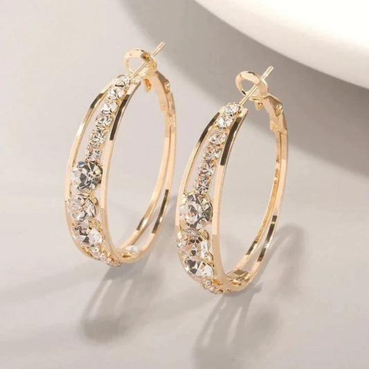 Elegant Bright Hoop Earrings