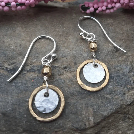 Vintage Gold-Tone and Silver Earrings