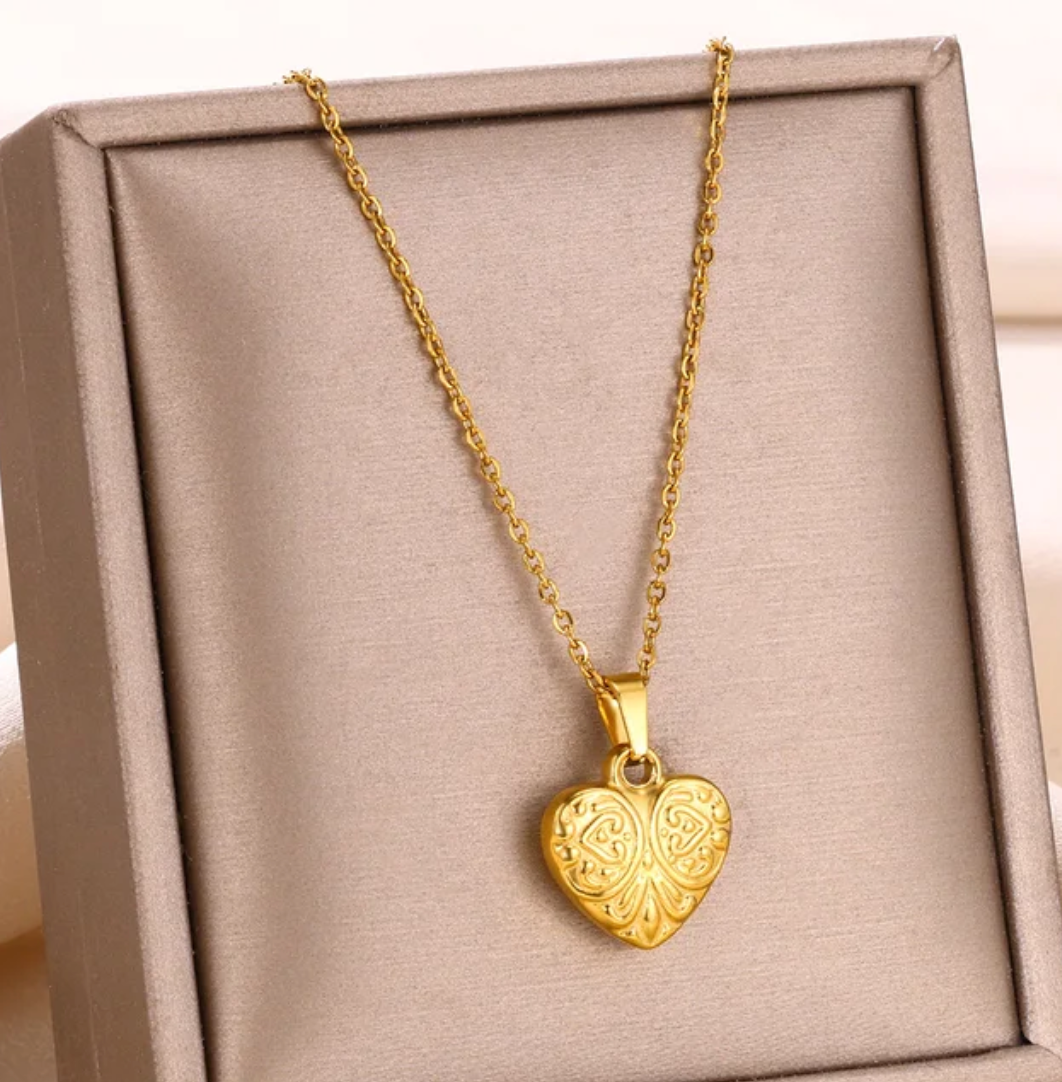 Gold-Plated Maya Heart Necklace