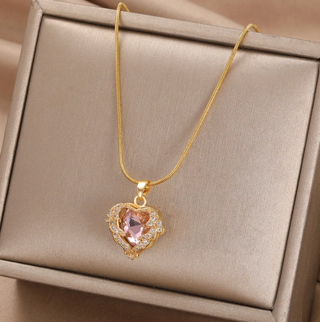 18-karat golden-plated bracelet with multiple hearts