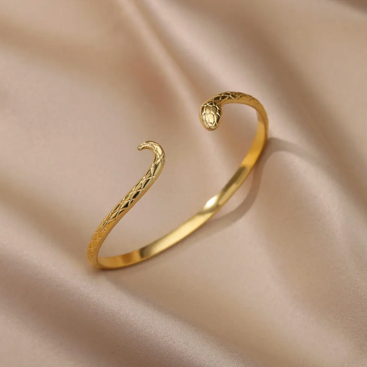 Gold-Plated Serpent Bracelet