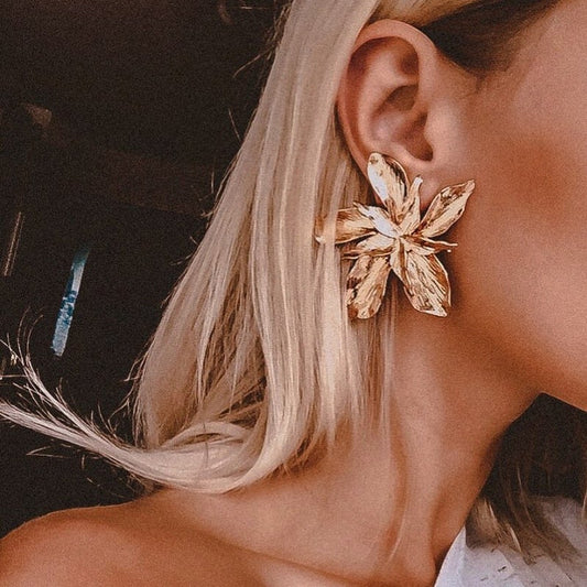 Gold-Tone Lucky Flowers Earrings