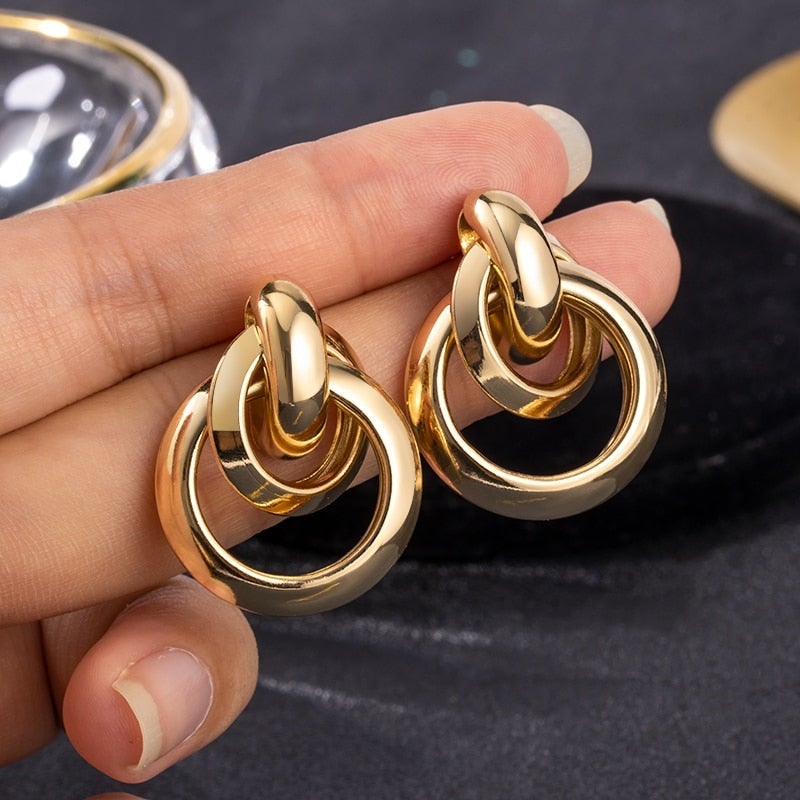 Luxury Gold-Tone Earrings