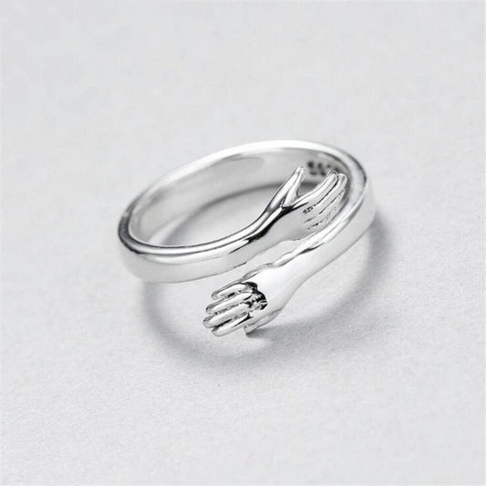 Adjustable Silver Huggie Ring