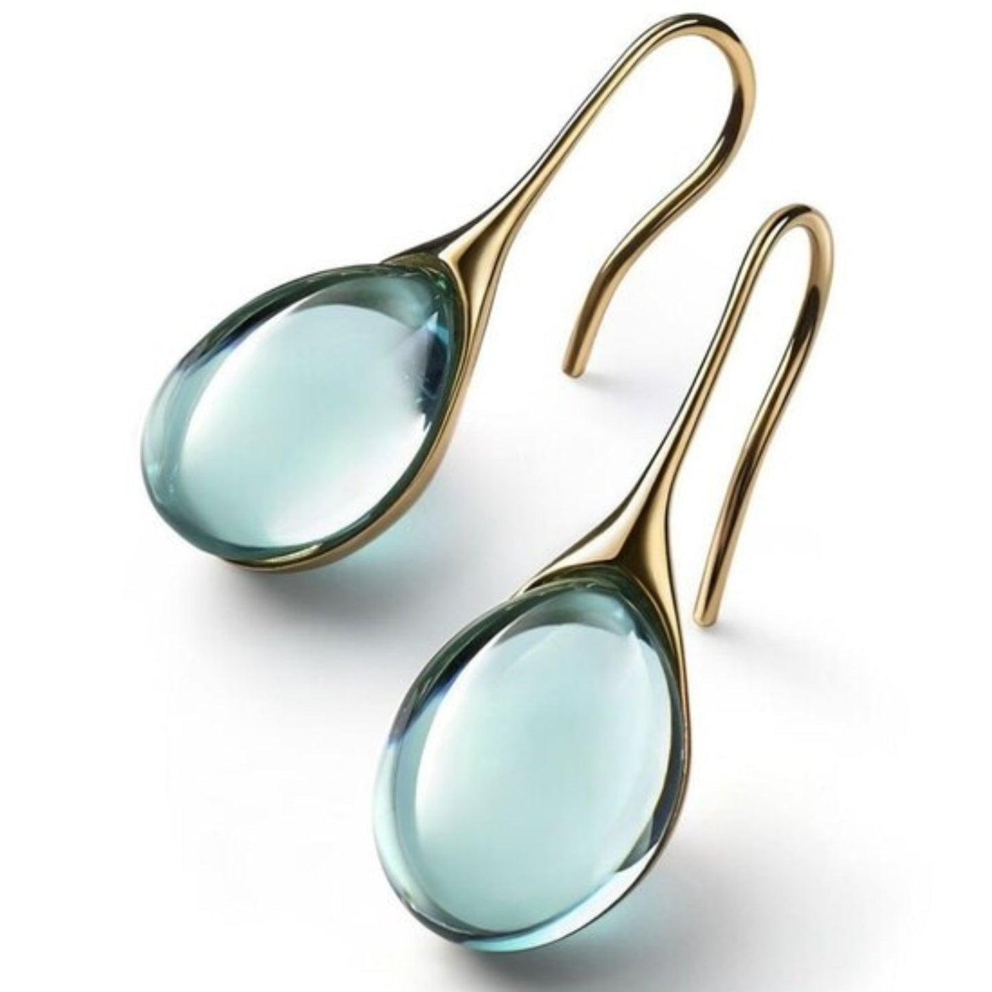 Gold-Tone and Silver Crystal Drop Earrings