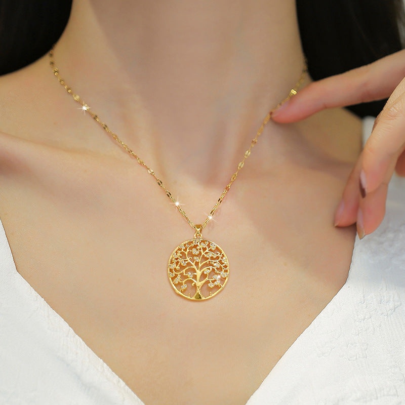 Lilia golden Tree of Life Necklace