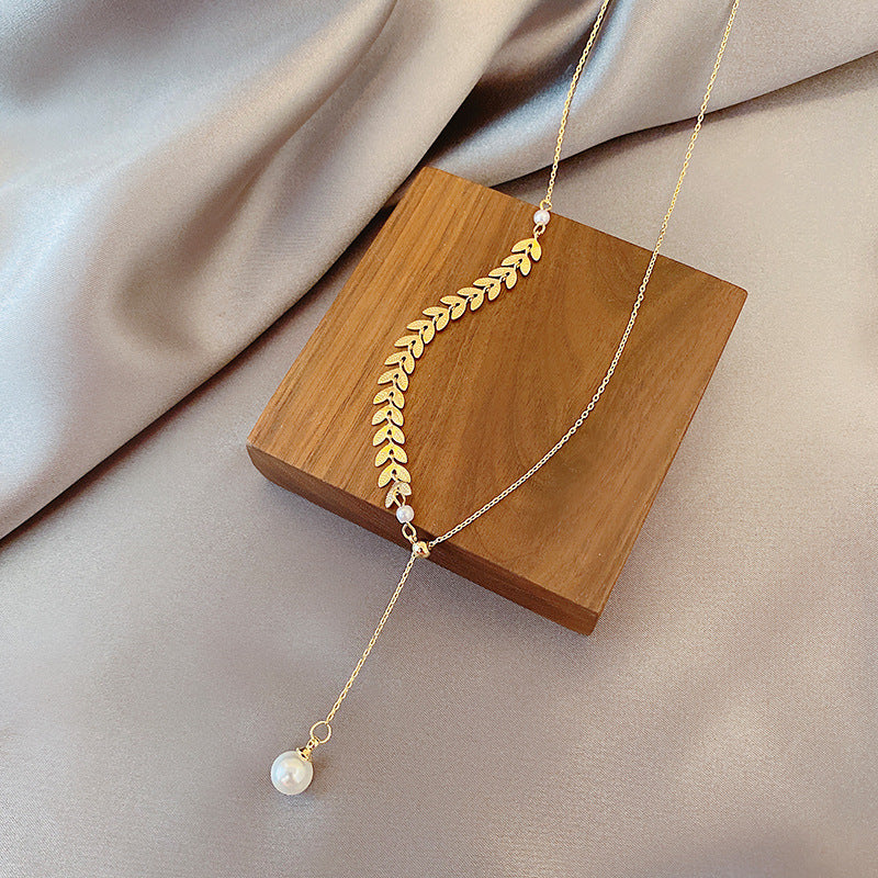 Gold-Tone Tranquility Pearl Necklace