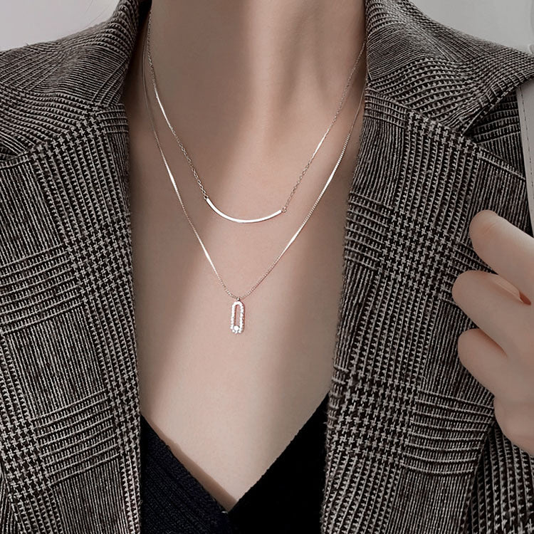 Gia layered crystal necklace