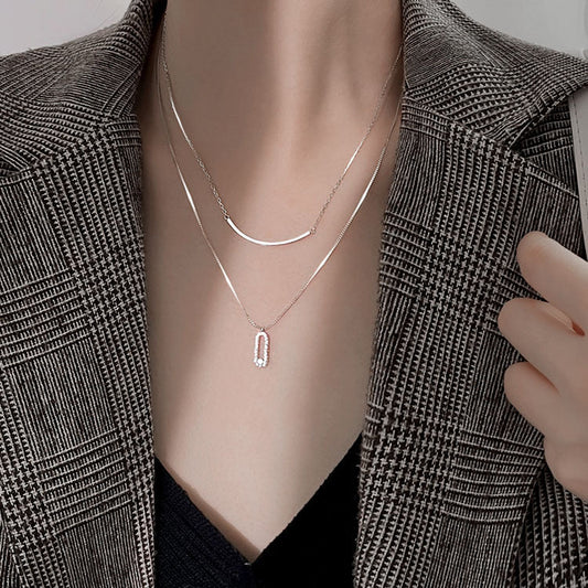 Gia layered crystal necklace