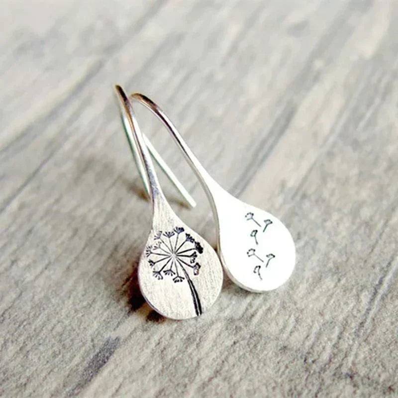 Vintage 925 Silver Flower Earrings