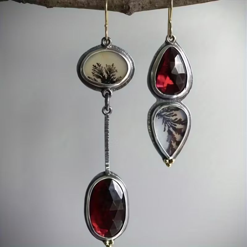 Vintage asymmetrical earrings