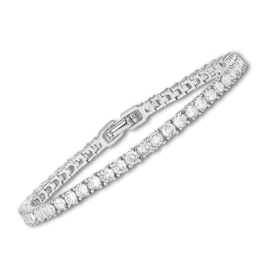 Tennis Bracelet | White Gold-Tone