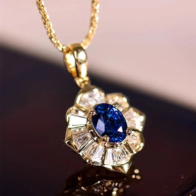Kavella Noctazure Necklace | Gold-Tone