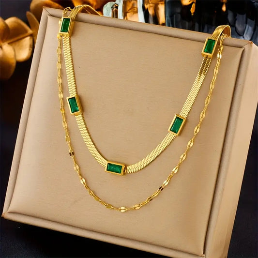 Sorella Edelstein Retro Double-Layer Necklace | Gold-Tone