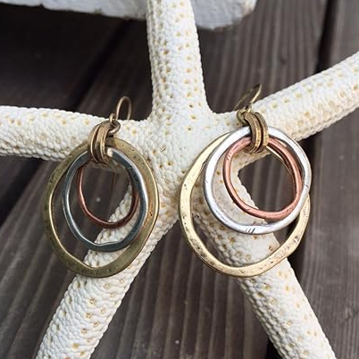 Vintage Gold-Tone and Silver Earrings