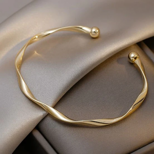 Elegant Open Gold-Tone Bracelet