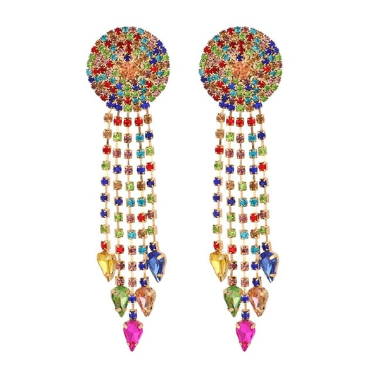 Vintage Multicolor Hanging Mandala Earrings