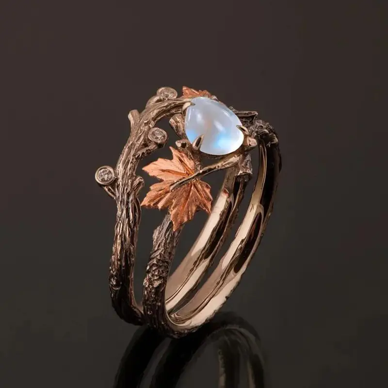 Nature moonstone ring