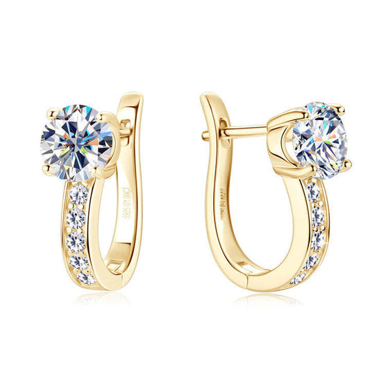 Huggie Channel Earrings | Gold-Tone