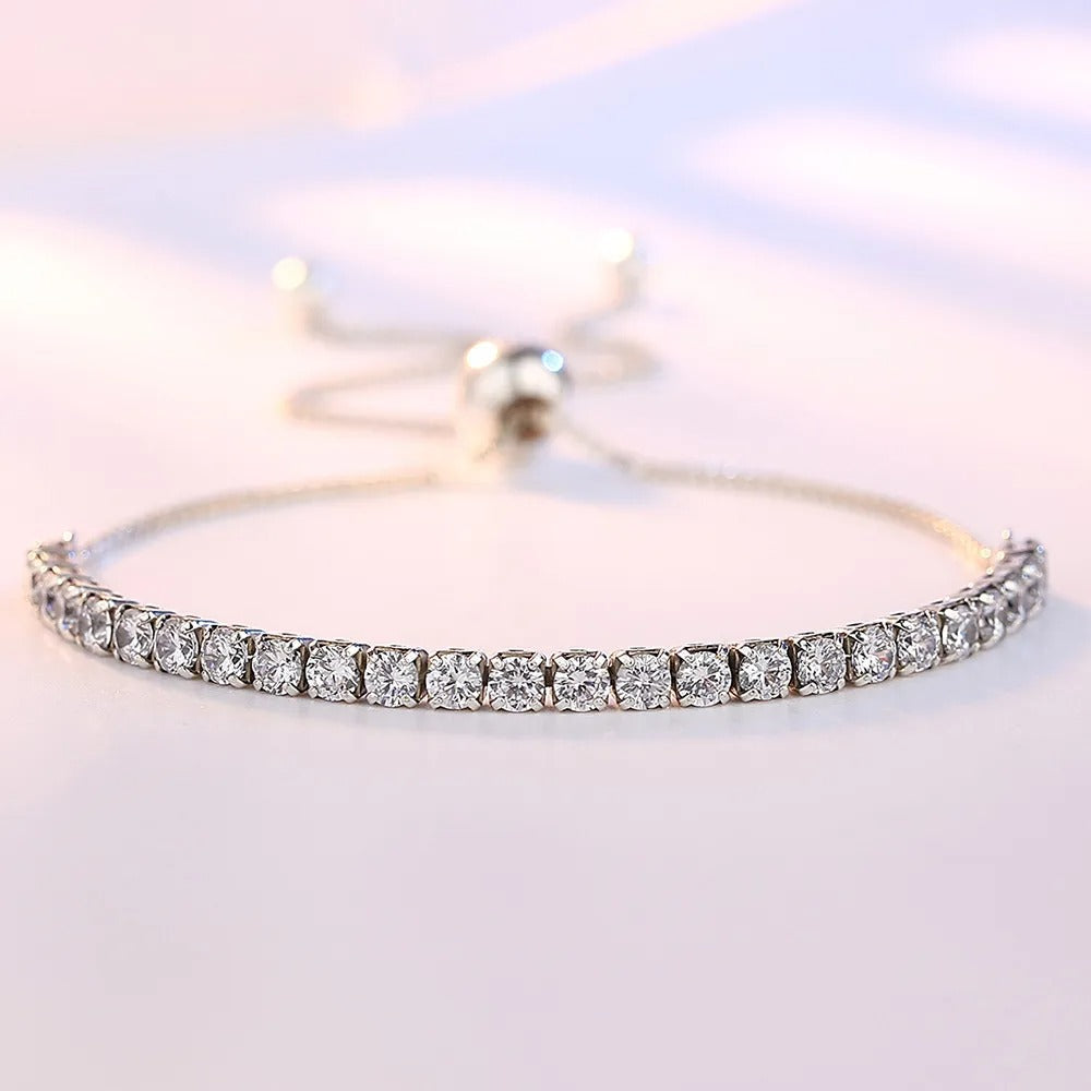 Beautiful 925 silver bracelet with zirconias