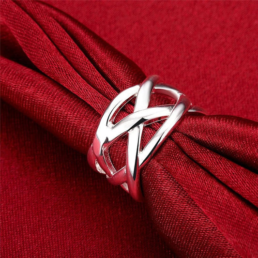 925 silver braided design ring