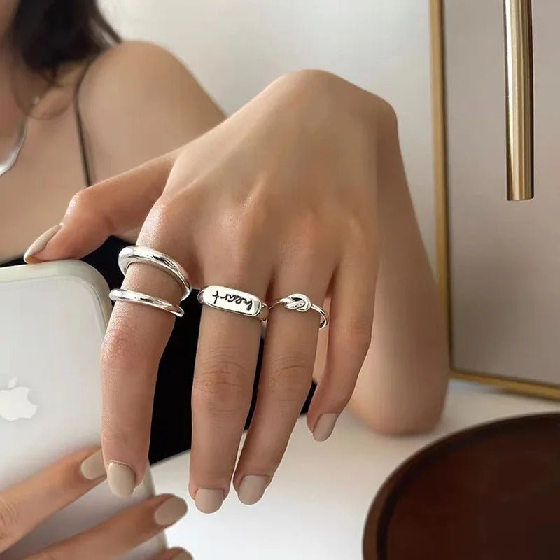 Adjustable vintage 925 silver ring